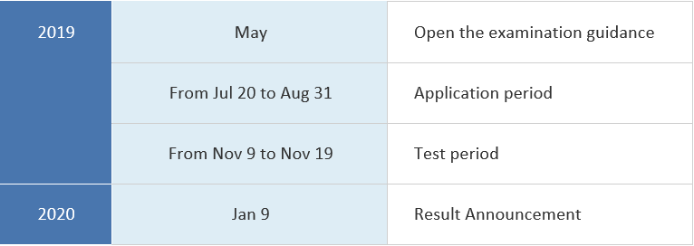 Monodzukuri Test 2019 schedule