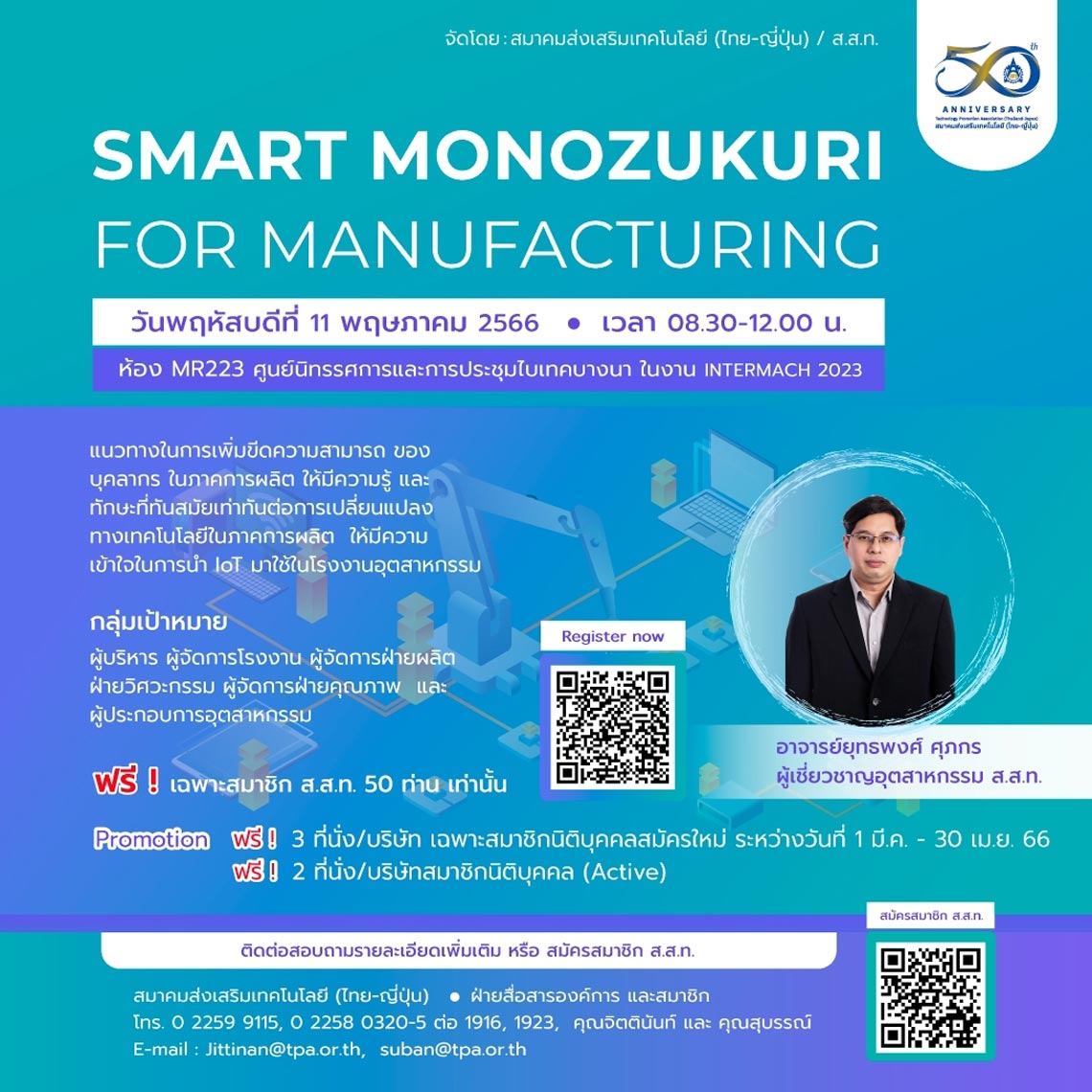 SMART MONOZUKURI For Manufacturing