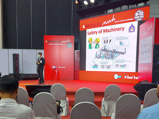 ส.ส.ท. ถ่ายทอดองค์ความรู้  Safety of Machinery ในงานแสดงสินค้า Metalex March 2022